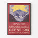 Plakat Narodowa Wystawa Szwajcarska Berno 1914 dekoracja ścienna vintage