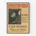 Plakat vintage Wystawa Rodin Plac de l'Alma