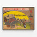 Plakat z wystawy światowej w Amsterdamie 1895 — oprawiony obraz na ścianie