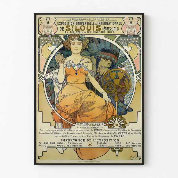 Plakat z wystawy secesyjnej Międzynarodowej Wystawy Światowej w St. Louis 1904