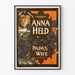 Wintage plakat Anny Held na temat "Żona taty" autorstwa F. Ziegfeld Jr.