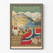 Plakat vintage norweskiego filmu Fante-Anne z pejzażem i flagą