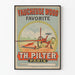 Plakat vintage Kosiarz Wood TH. Pilter Paryż dekoracja ścienna retro
