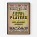 Plakat Vintage Federal Drama Players - Teatr Letni Park Pine Island