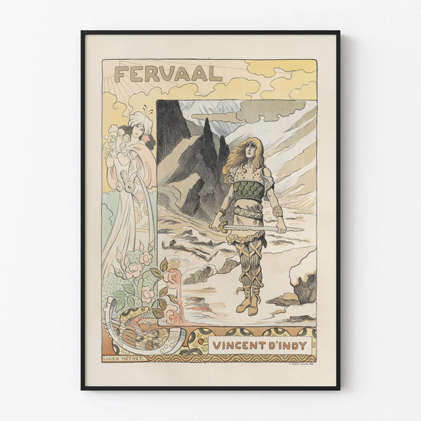 Plakat secesyjny Fervaal Vincenta d'Indy autorstwa Luciena Métiveta