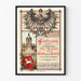 Plakat vintage Festessen Kaiser Wilhelm 1898 dekoracja ścienna historyczna