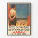 Plakat vintage Święto robotnicze gimnastyki Aarau 1930