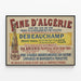Plakat Vintage Wino z Algierii - Dekoracja Ścienna Vintage — oprawiony obraz na ścianie