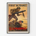 Wojskowy plakat vintage U.S. Marines First In France