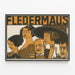 Plakat ścienny vintage Fledermaus w stylu art déco — oprawiony obraz na ścianie