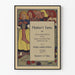 Vintageowy plakat Fleisher's Yarns, dekoracja ścienna z dzianiny