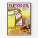 Plakat vintage Flétobiol - Dekoracja ścienna w stylu retro witaminy A B C D