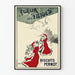 Plakat Vintage Kwiat Śniegu Ciastka Pernot Czerwony i Śnieg