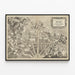 Plakat vintage satyryczna mapa Berlina 1939 — oprawiony obraz na ścianie