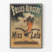 Plakat vintage Folies-Bergère Miss Lala dekoracyjny