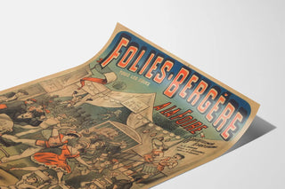 Plakat vintage Folies Bergère na Targach - Artystyczna dekoracja ścienna