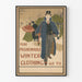 Elegancki plakat vintage z zimowym stylem