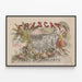 Plakat vintage Frascati Co wieczór bale i koncerty — oprawiony obraz na ścianie