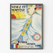 Plakat vintage Fred. Olsen Line Wybierz się do Norwegii przez Antwerpię