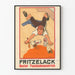 Plakat vintage Fritzlack Bester do malowania podłóg na oryginalną dekorację ścian
