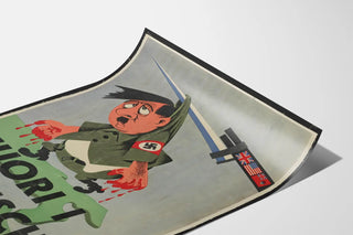 Historyczny plakat propagandowy Fuori I Tedeschi