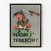 Historyczny plakat propagandowy Fuori I Tedeschi