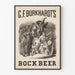 Plakat vintage G.F. Burkhardt's Bock Beer – Dekoracja ścienna browaru