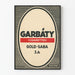 Plakat vintage reklama papierosów Garbáty Gold-Saba