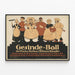 Plakat vintage Gesinde-Ball Berlin 1911 dekoracja ścienna — oprawiony obraz na ścianie