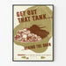 Plakat vintage dekoracja ścienna Get Out That Tank Behind The Barn