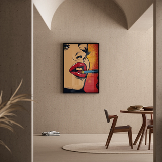 Plakat Pop Art - Czerwona szminka