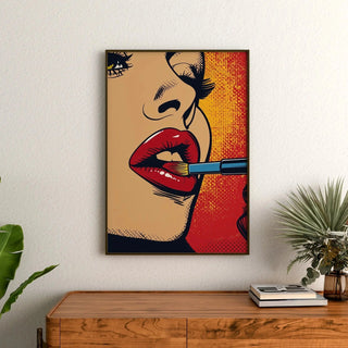 Plakat Pop Art - Czerwona szminka