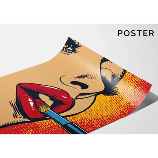 Plakat Pop Art - Czerwona szminka