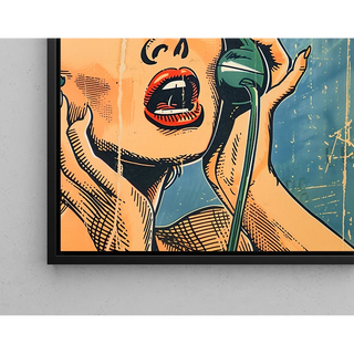 Plakat Pop Art - Niespodzianka przy telefonie
