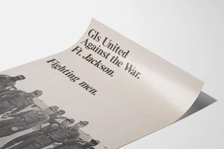 Plakat ścienny vintage antywojenny GI United Against the War
