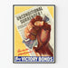 Plakat vintage z serii wojennej, bony zwycięstwa – dekoracja ścienna retro
