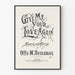 Wintage plakat typograficzny Give Me Your Love Again
