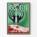 Plakat vintage reklamowy Glottyl powstrzymuje kaszel