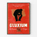 Vintage plakat Gluxium - Retro energetyczna dekoracja ścienna