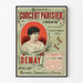 Plakat vintage Wielki Koncert Paryski 37 Faubourg Saint-Denis