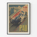 Plakat vintage Grand Prix Samochodowe Pau 1950