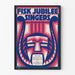 Dekoracyjny plakat Fisk Jubilee Singers z motywem harfy i maski
