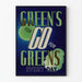 Plakat vintage Greens Go For Greens Everyday do dekoracji ściennych