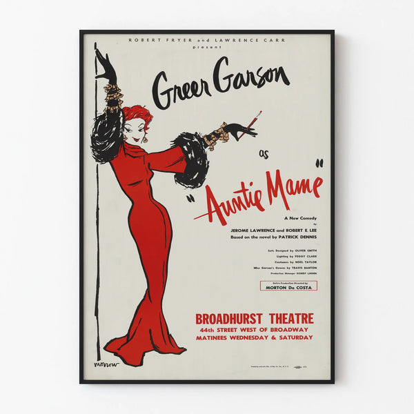 Plakat vintage teatr Auntie Mame dekoracja ścienna