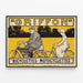 Plakat vintage Griffon Bicykl i Motocykl żółty — oprawiony obraz na ścianie