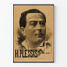 Wintage'owy plakat portret H. Plessis - Retro dekoracja ścienna