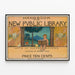 Plakat Vintage Podręcznik Nowej Publicznej Biblioteki w Bostonie — oprawiony obraz na ścianie