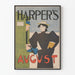 Plakat vintage Harper's August do dekoracji ściennych