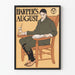 Plakat vintage Harper's Ilustracja z sierpnia, mężczyzna czytający