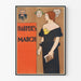 Vintage plakat Harper's March elegancka kobieta w czarnej sukni